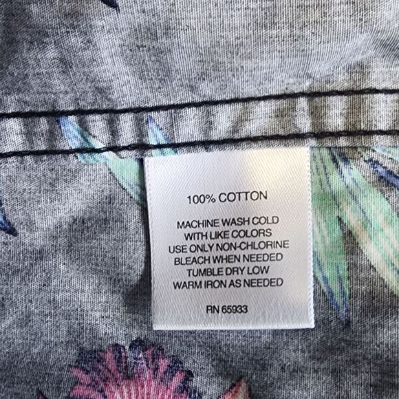 Rustic Blue black Hawaiian shirt - Picture 4 of 4